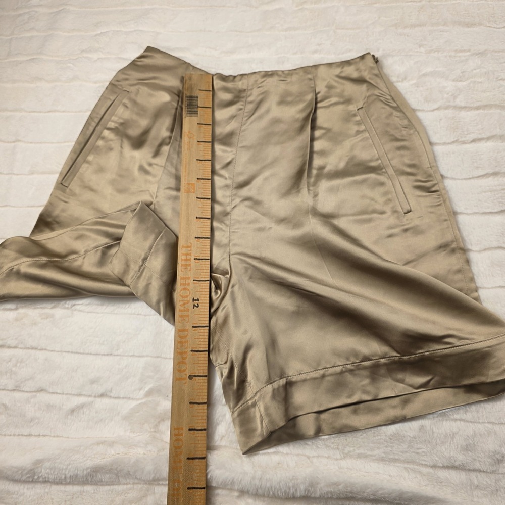 Ralph Lauren Purple Label Ainsworth Washed Silky Satin Shorts Womens 0 $990 - Picture 7 of 8